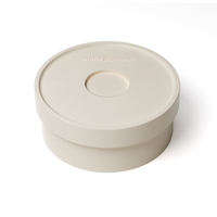 Thumbnail for Modern black and white ceramic water bowl with glossy interior for dogs and cats
