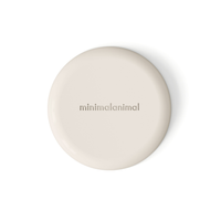 Thumbnail for Circular modern tan silicone lick mat designed for use with ceramic bowl for dogs and cats